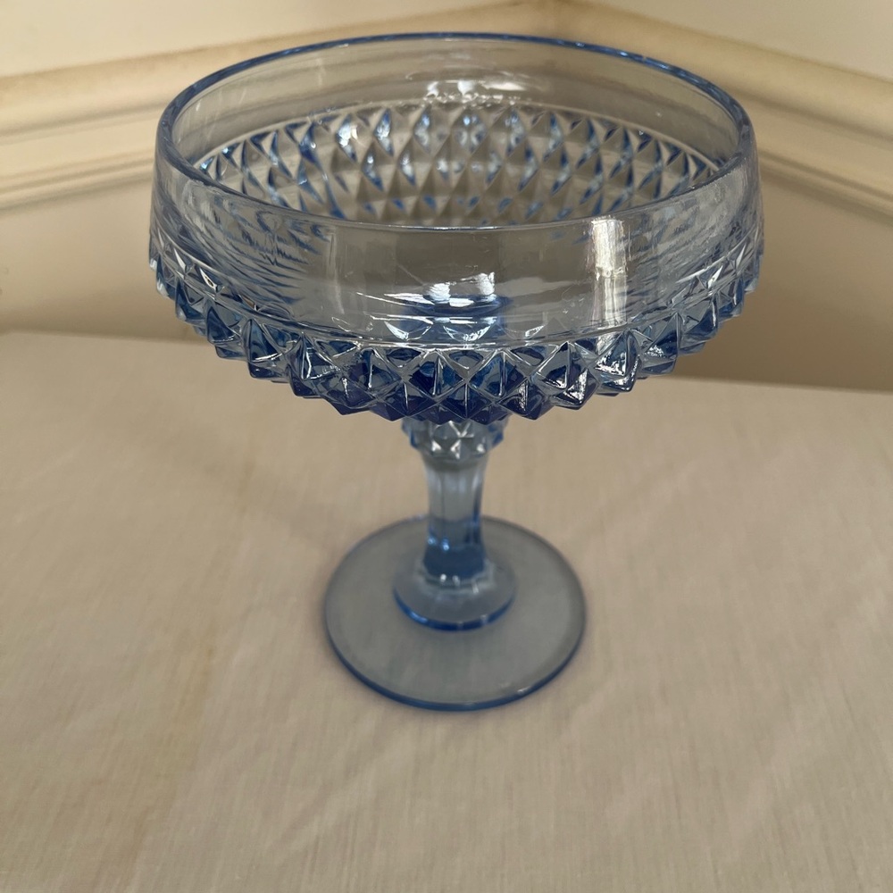 Elegant Blue Glass Goblet